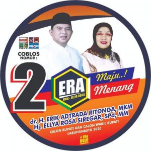 Paslon Bupati Labuhanbatu nomor urut 02 ERA.(labuhanbaturaya.com/istimewa)